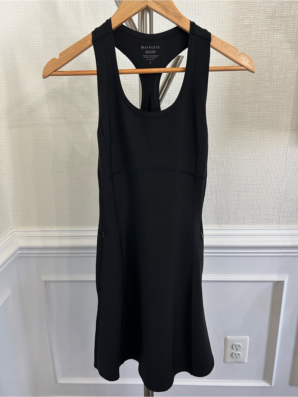 Athleta Black Levitate Racerback Dress NWOT